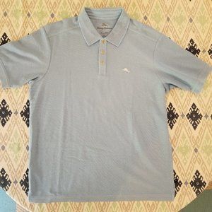 Tommy Bahama Pique Polo Light Blue Large (mens)